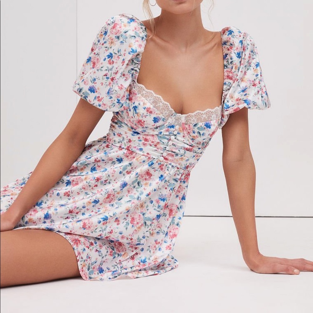 For Love and Lemons Juliet Puff sleeve Dress